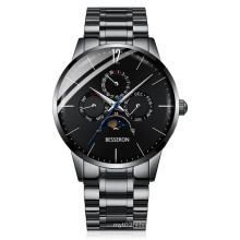 stainless steel waterproof quartz OEM brand hands wristwatches custom logo wrist men watch